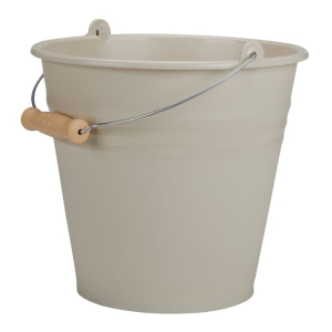 Wiadro z metalową rączką MEGI 7l beżowy